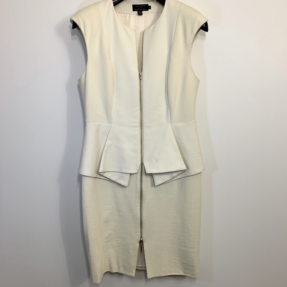 Ted Baker London Cream Sleeveless Dress